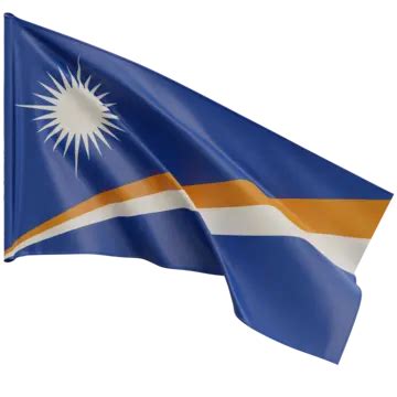 Marshall Islands Flag Waving, Marshall Islands Flag With Pole, Marshall ...