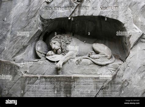 Lion Monument, Lucerne, Canton of Lucerne, Switzerland, Europe Stock ...