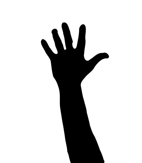 silhouette hand reaching up | Free clip art, Hand silhouette, Clip art