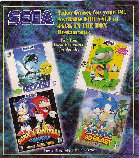 Remember when you could buy Sega PC games from Jack in the Box? : r ...