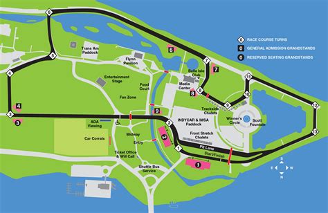 Detroit Grand Prix track-map-2020 | MOTOSPORTS TRAVEL