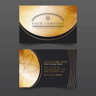 Free Vector | Gold foil business card template