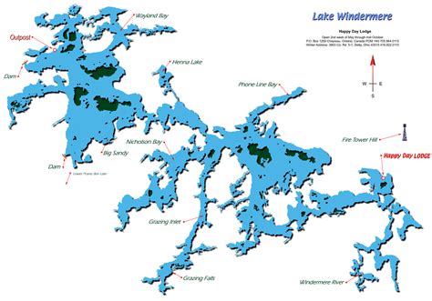 Map of Lake Windermere