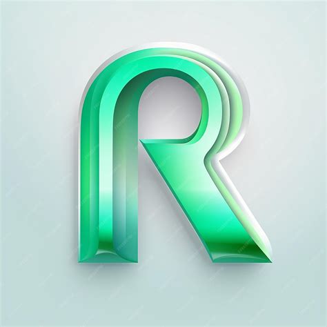 Premium AI Image | a green letter r with a green background.