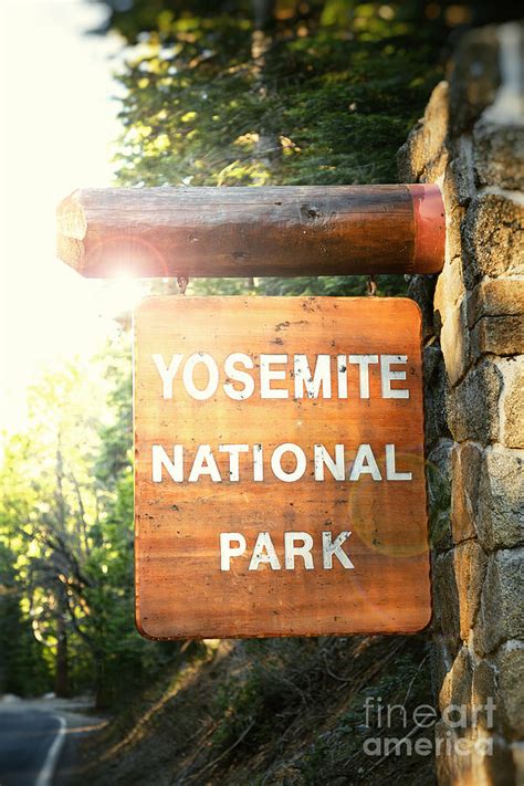 Yosemite National Park sign Photograph by Jane Rix - Fine Art America