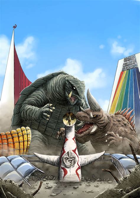 Gamera vs Jiger at Expo '70 - for Gamera the Great by Zetroczilla on DeviantArt