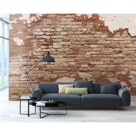 WR50508 - Wall Rogues by Brewster WR50508 Distressed Brick Wall Mural - GoingDecor