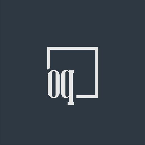 OQ initial monogram logo with rectangle style dsign 13101808 Vector Art at Vecteezy