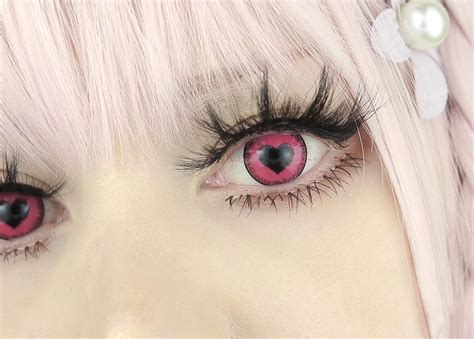 Halloween Starry Sky Anime Yandere Pink Colored Contact Lenses ...