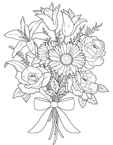 Flower bouquet drawing – Artofit