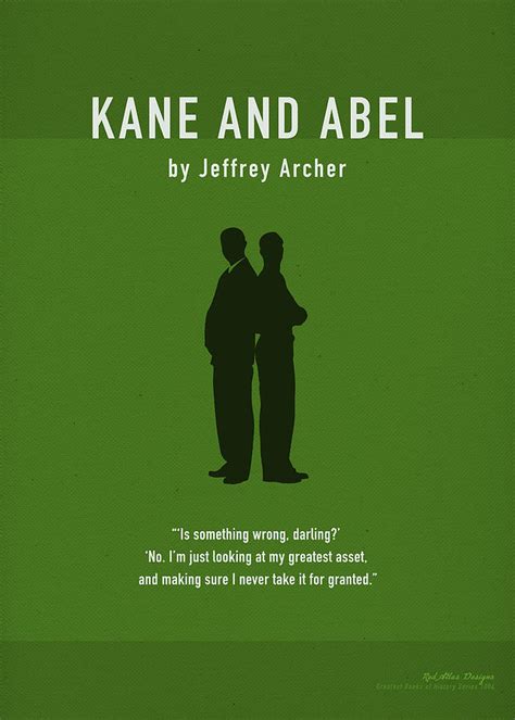 Kane and Abel by Jeffrey Archer Greatest Books Of All Time Minimalistic Art Poster Series Mixed ...