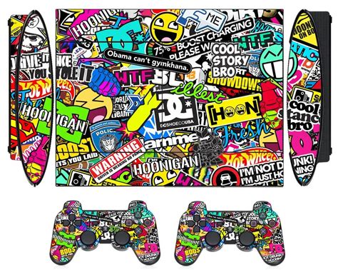 Bombing 262 Vinyl Skin Sticker Protector for Sony PS3 Super Slim 4000 ...