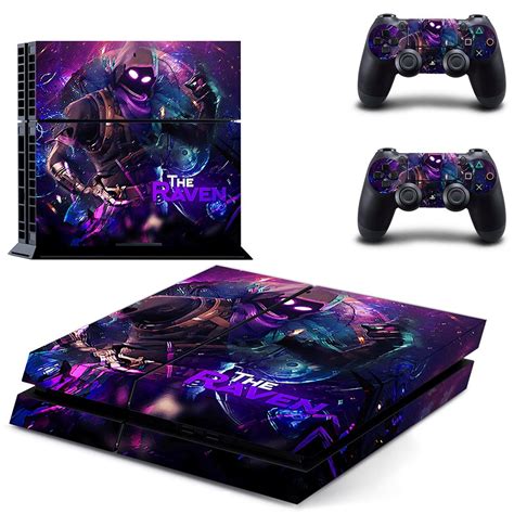 PlayStation 4 And Controllers Skin Cover Fortnite The Raven ...