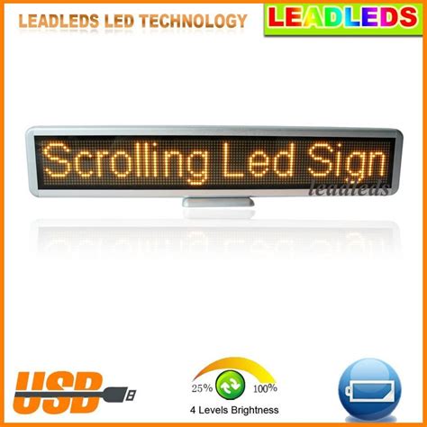 22x4.3 inches Car Led Display screen Usb Programmable Scrolling Led Sign for Car with 12v Car ...