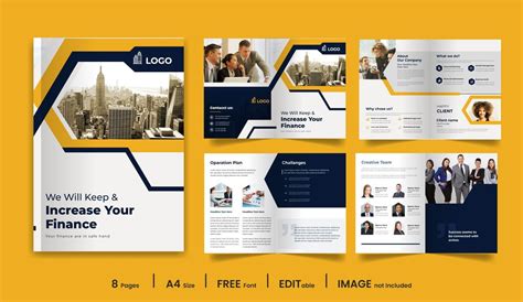 Corporate Multipage Business Brochure Template Design Minimal Company Profile Template | 소책자 ...