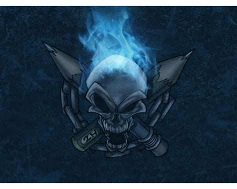 Blue Flame Skull Wallpaper - WallpaperSafari