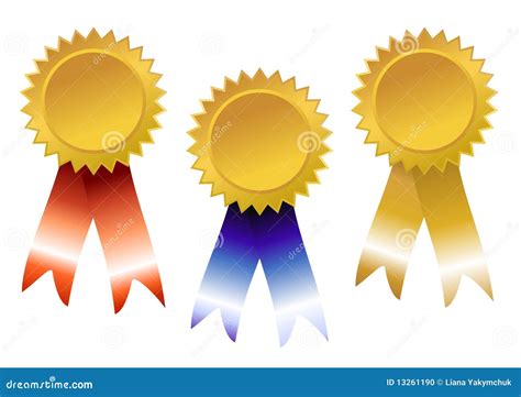 Red, Blue And Gold Awards Stock Photo - Image: 13261190