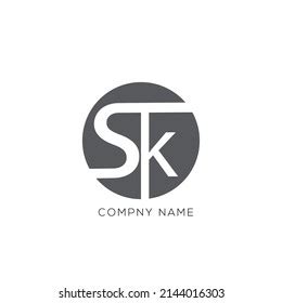 Stk Letter Logo Design 10 Vector Stock Vector (Royalty Free) 2144016303 | Shutterstock