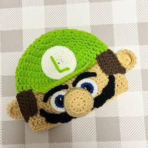 Patterncrochet Mario and Luigi Hat, Mario Hat Pattern, Luigi Hat ...