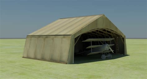 WW1 Tent Hanger 3D Model $29 - .unknown .obj .fbx .dae .3ds .max - Free3D