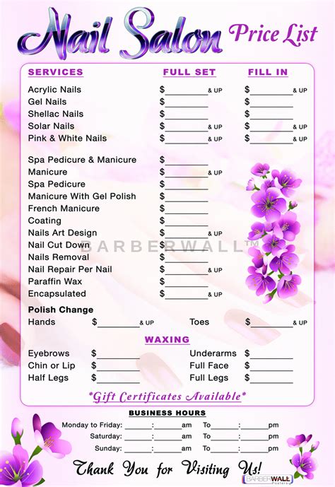 Nail Salon Price List South Africa | ubicaciondepersonas.cdmx.gob.mx