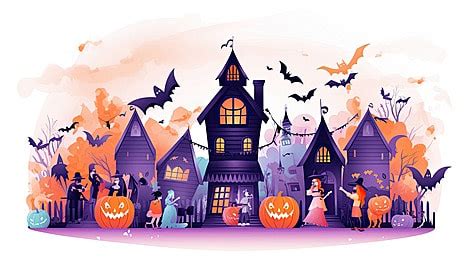 Haunted House Party Background, Halloween, Party, Night Background ...