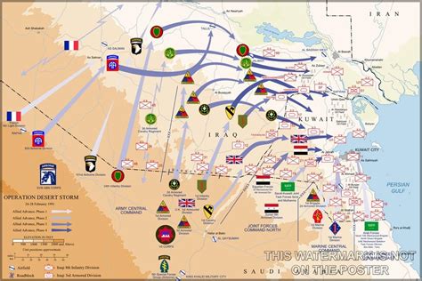 Operation Desert Storm Map - 24"x36" Poster: Amazon.co.uk: Kitchen & Home