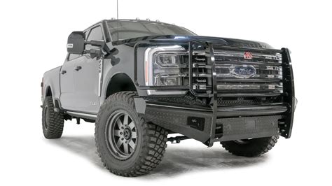 Fab Fours FS23-S5960-1 Ford F250/F350/F450/F550 Super Duty 2023-2024 Black Steel Front Bumper ...