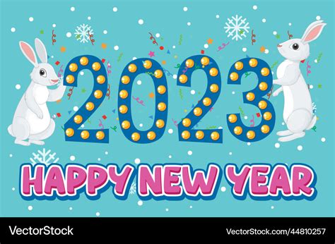 Happy new year 2023 banner in christmas theme Vector Image