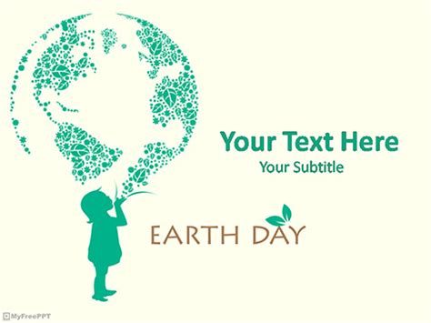 Free Earth Day Greeting PowerPoint Template - Download Free PowerPoint PPT