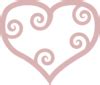 Curly Heart-peach Clip Art at Clker.com - vector clip art online ...