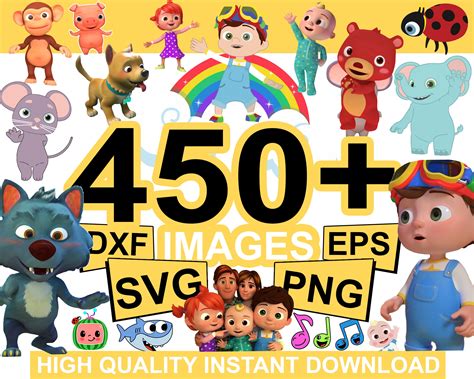 Clip Art & Image Files Paper, Party & Kids MEGA BUNDLE Cocomelon svg ...