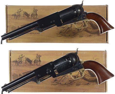 Two Uberti Replica Percussion Revolvers with Boxes | Rock Island Auction