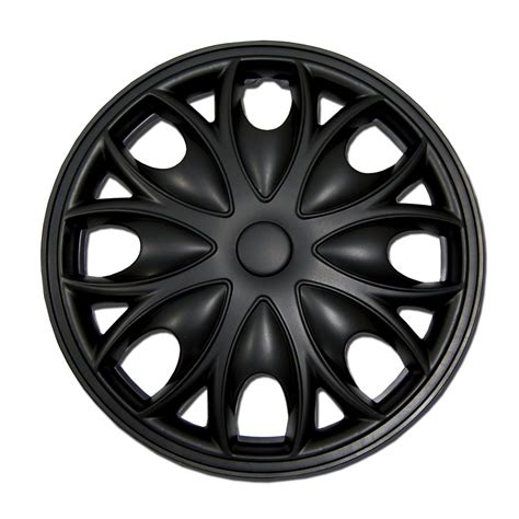 Set of 4 Matte Black Hubcaps 15" WSC-526B15 - Hub Caps Wheel Skin Cover 15 Inches 4 Pcs Set ...