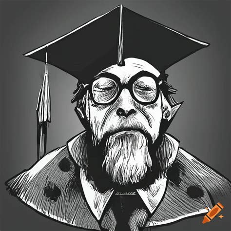 Comic-style drawing celebrating phd graduation on Craiyon