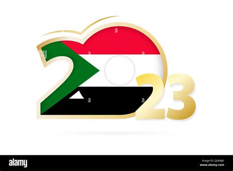 Year 2023 with Sudan Flag pattern. Vector Illustration Stock Vector Image & Art - Alamy