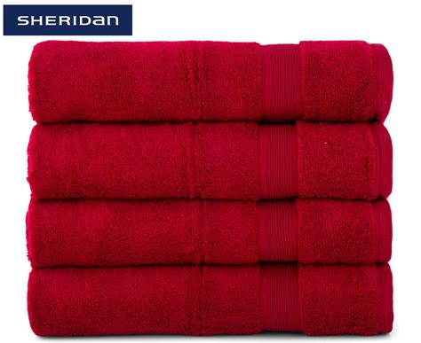 Sheridan Ultra-Light Luxury Hand Towel 4-Pack - Scarlet | Luxury hand ...