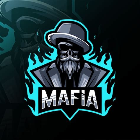 Mafia mascot logo esport design | Vector Premium