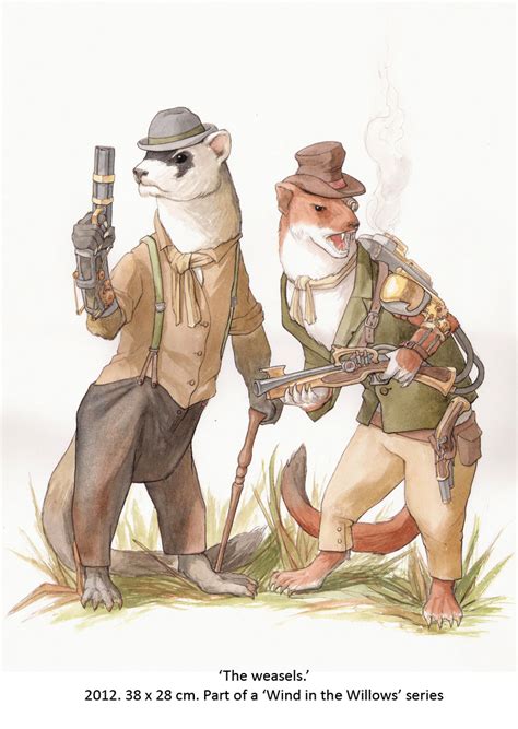 The Weasels by wovenlines on DeviantArt