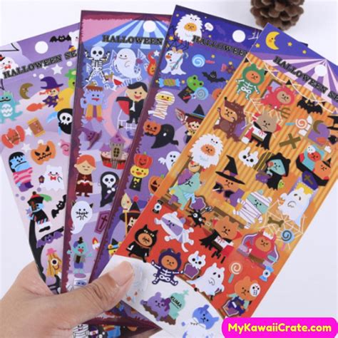 Adorable Halloween Stickers Kawaii Stickers Spooky - Etsy