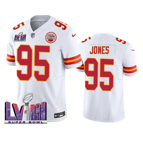 Kansas City Chiefs Chris Jones White 2024 Super Bowl LVIII Vapor FUSE ...