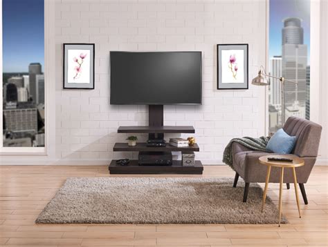 Insignia™ TV Stand for Most Flat-Panel TVs Up to 55" Dark Brown NS ...