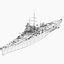 3d Model Battleship Gneisenau Ww2 German