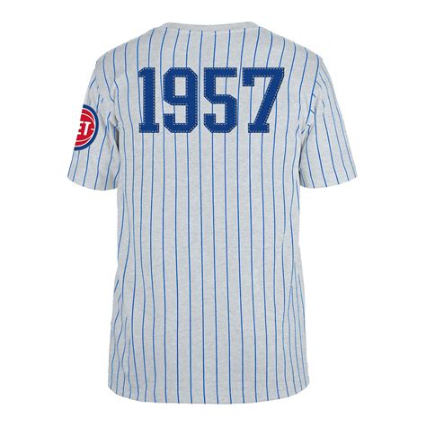 Detroit Pistons New Era Pinstripe T-shirt | Pistons 313 Shop