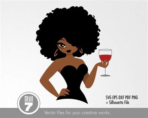 Black Woman Svg Wine Diva African American Svg Cutting - Etsy