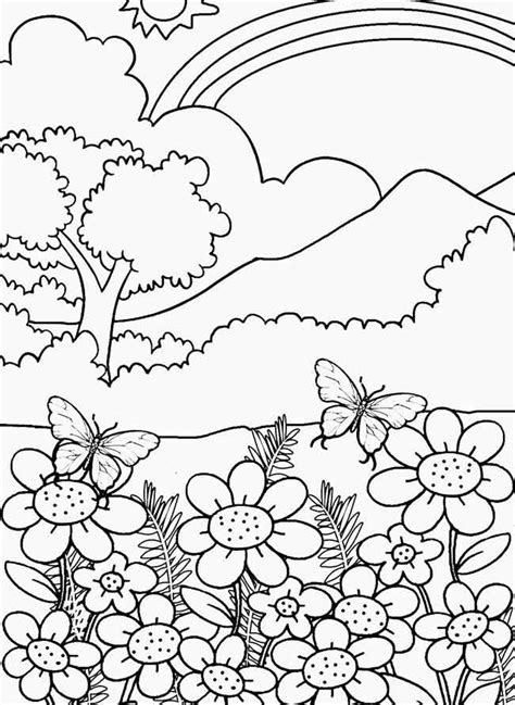 Free Nature Scenes Coloring Pages, Download Free Nature Scenes Coloring Pages png images, Free ...