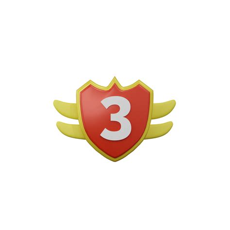 Badge 3 Achievement Badges 3D Illustration 27124833 PNG