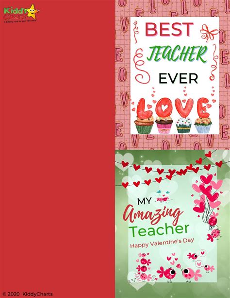 Teacher Valentine's Cards - Print and Download - kiddycharts.com