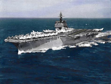 YellowAirplane.com: A beautiful shot of the USS Kitty Hawk 1965-1966 in the Gulf of Tonkin.