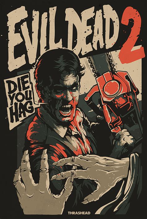 Evil Dead II by Thrashead - Home of the Alternative Movie Poster -AMP-